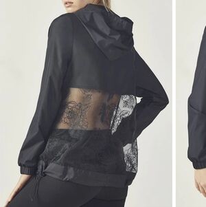 fabletics ♡ becca half zip jacket lace black small